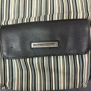 Longaberger multicolored striped shoulder bag